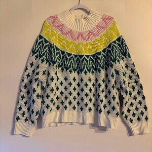 Old Navy Multicolor Cowl Neck Sweater XL NWT Fair Isle